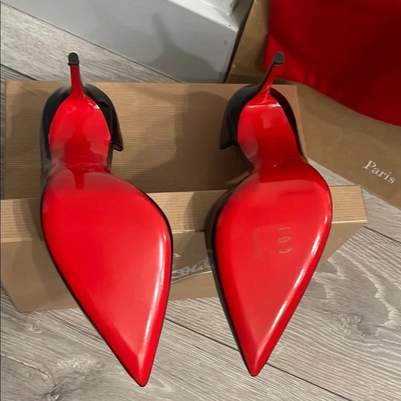 Christian Louboutin Black Patent Leather Heels - Picture 3 of 7